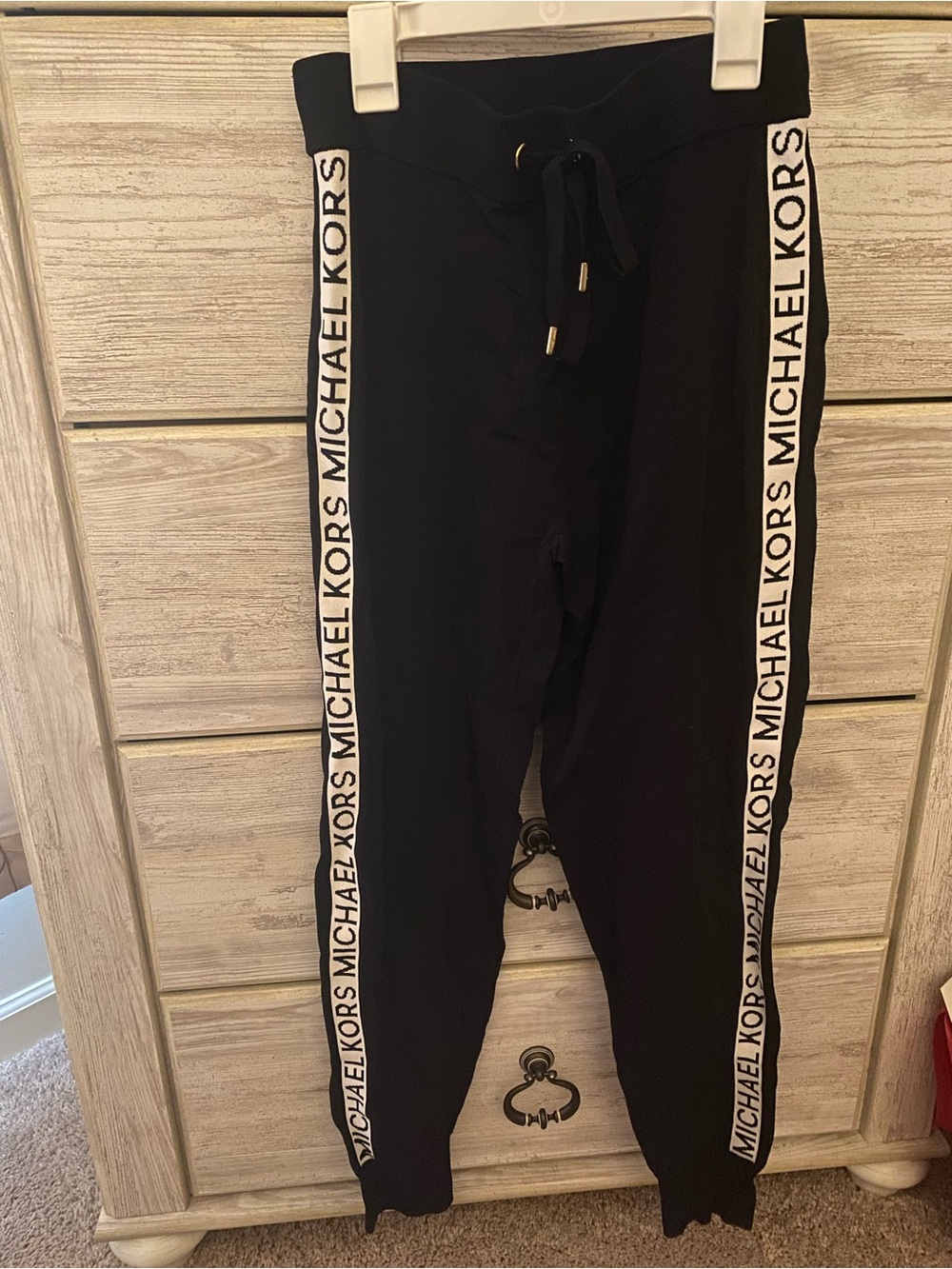 Michael Kors Black Logo-Trim Jogger Pants XS